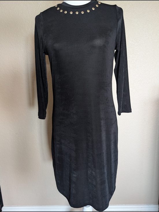 Michael Kors Dresses & Skirts - Michael Kors Black Long Sleeve Dress with Gold Stud Neckline